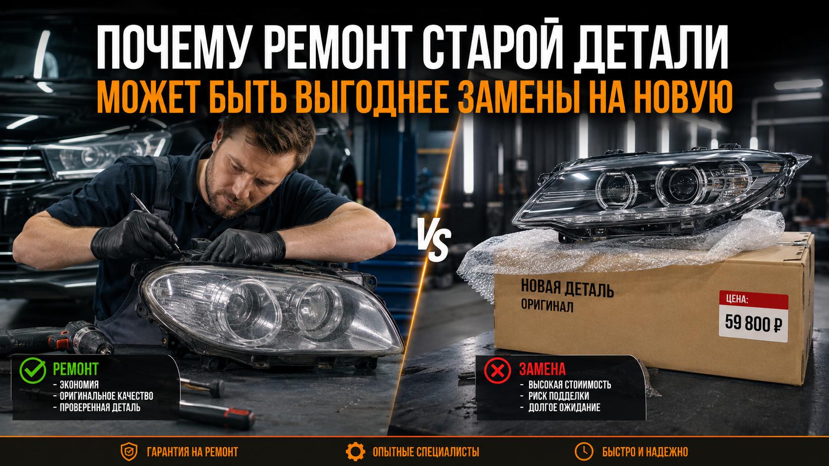 Почему ремонт старой детали может быть выгоднее замены на новую