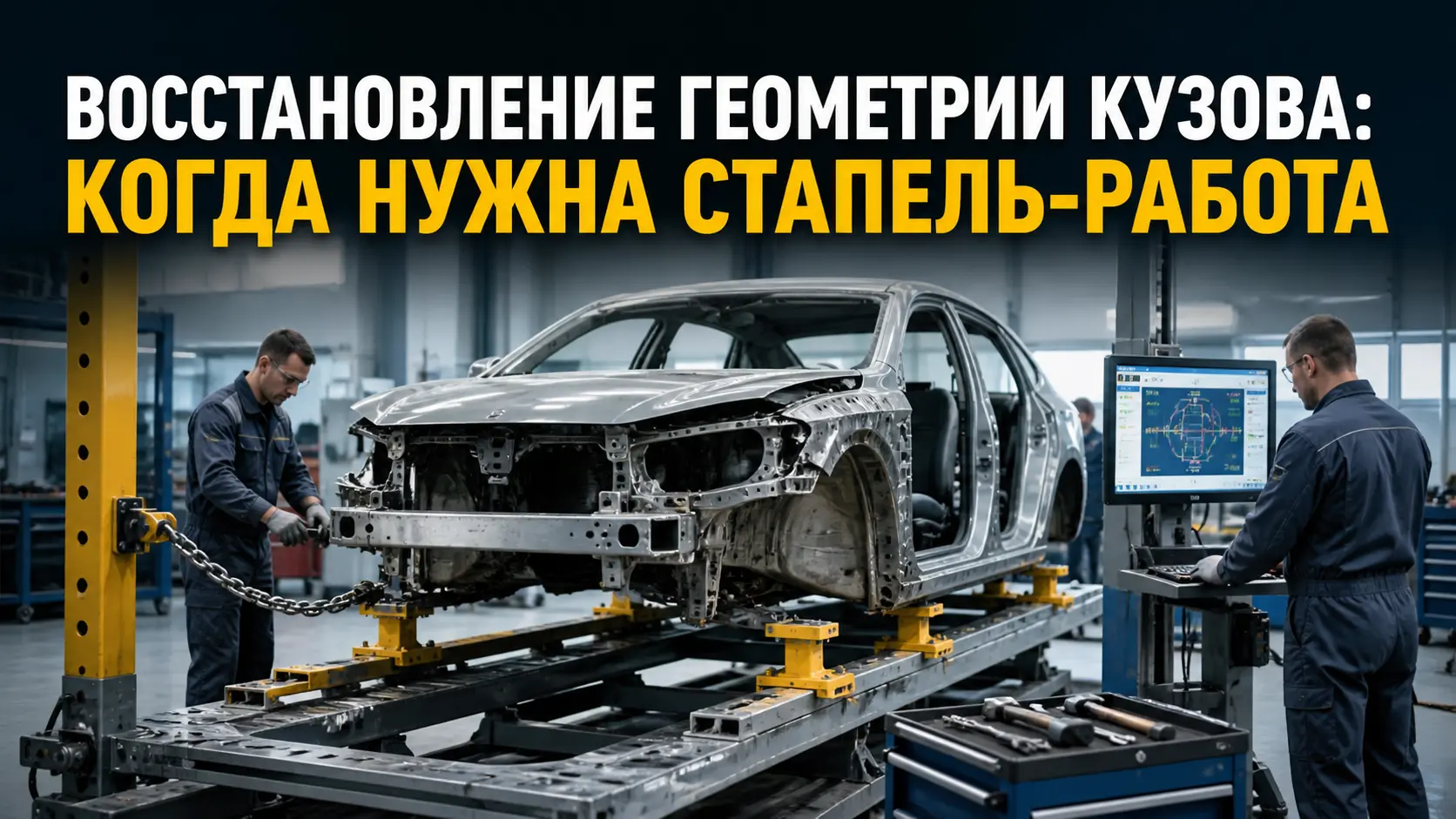 Восстановление геометрии кузова: когда нужна стапель-работа