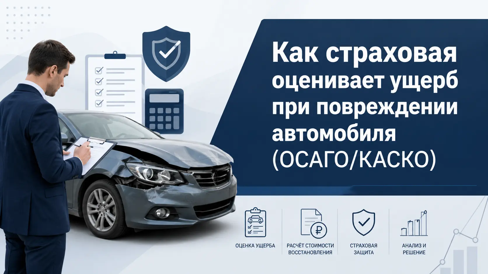 Как страховая оценивает ущерб при повреждении автомобиля (ОСАГО/КАСКО)