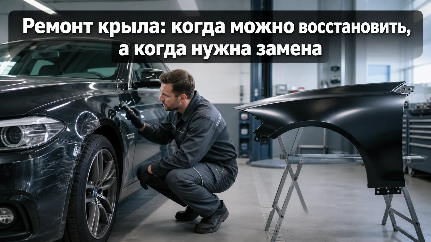 Ремонт крыла: когда можно восстановить, а когда нужна замена